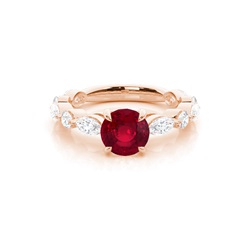 Prong Set Ruby Engagement Ring