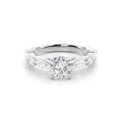 Prong Set Moissanite Engagement Ring