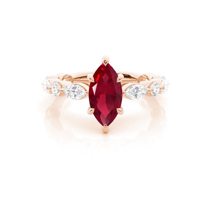 Prong Set Ruby Engagement Ring