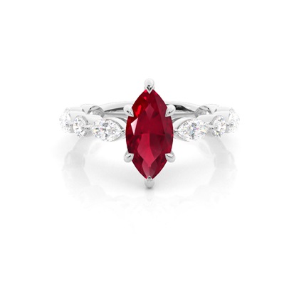 Prong Set Ruby Engagement Ring