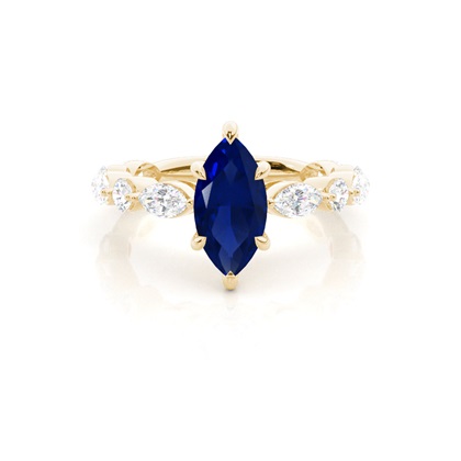 Prong Set Blue Sapphire Engagement Ring