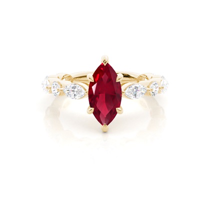 Prong Set Ruby Engagement Ring