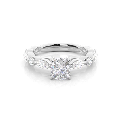 Prong Set Moissanite Engagement Ring