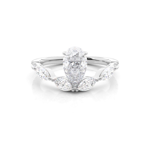 Prong Set Moissanite Engagement Ring
