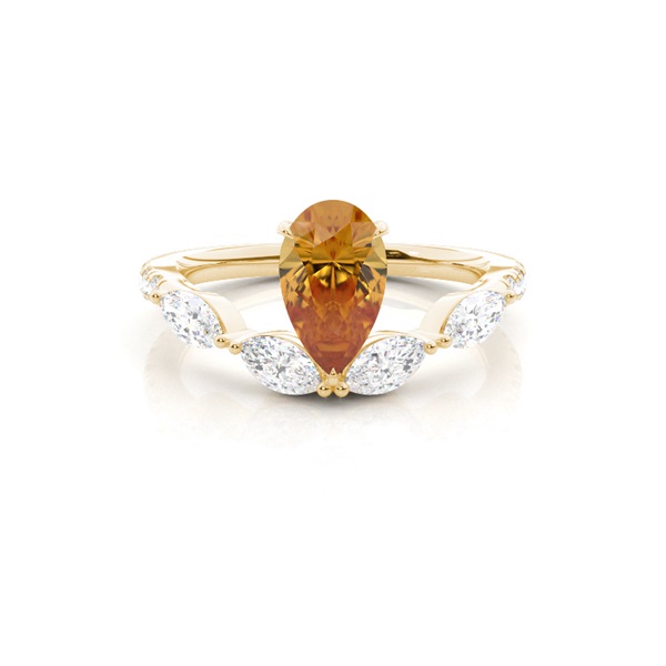 Prong Set Citrine Engagement Ring