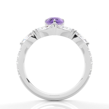 Krappenbesetzter Amethyst-Verlobungsring
