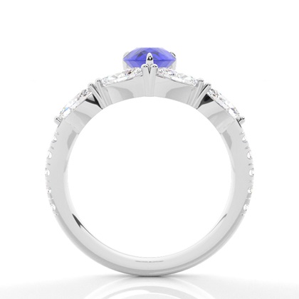 Prong Set Tansanit-Verlobungsring