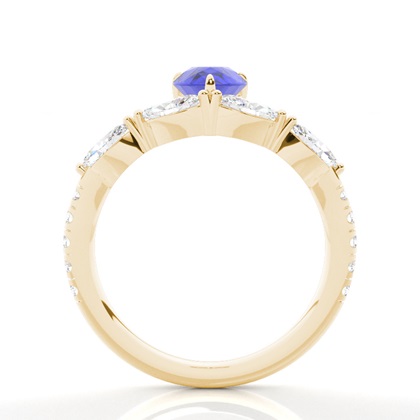 Prong Set Tansanit-Verlobungsring