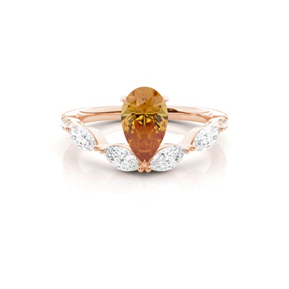 Prong Set Citrine Engagement Ring