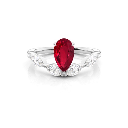 Prong Set Ruby Engagement Ring