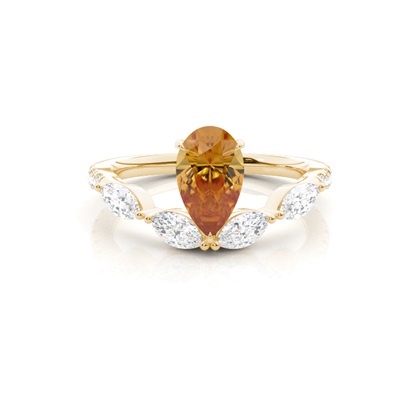 Prong Set Citrine Engagement Ring