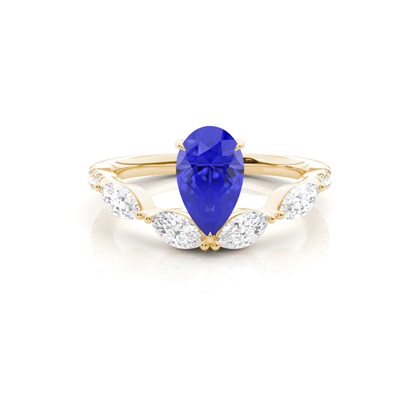Prong Set Tanzanite Engagement Ring