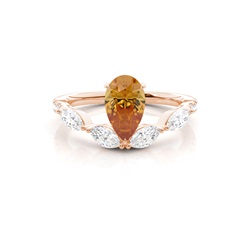Prong Set Citrine Engagement Ring