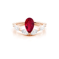 Prong Set Ruby Engagement Ring