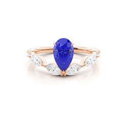 Prong Set Tanzanite Engagement Ring