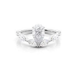Prong Set Moissanite Engagement Ring