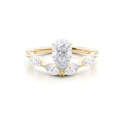 Prong Set Moissanite Engagement Ring