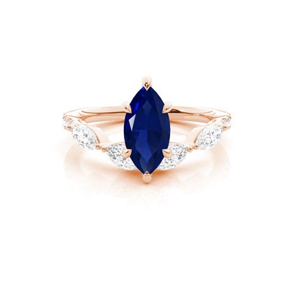 Prong Set Blue Sapphire Engagement Ring