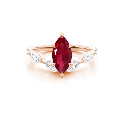 Prong Set Ruby Engagement Ring