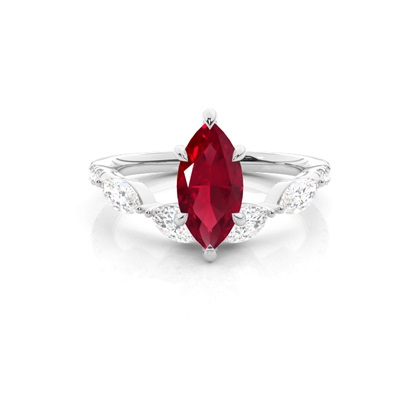 Prong Set Ruby Engagement Ring