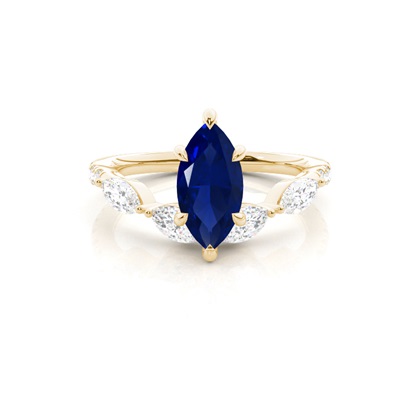 Prong Set Blue Sapphire Engagement Ring