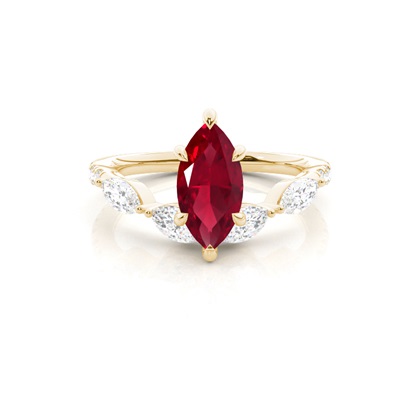 Prong Set Ruby Engagement Ring