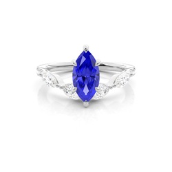 Prong Set Tanzanite Engagement Ring