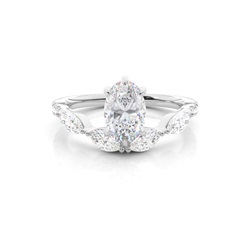 Prong Set Moissanite Engagement Ring