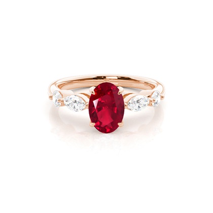 Prong Set Ruby Engagement Ring