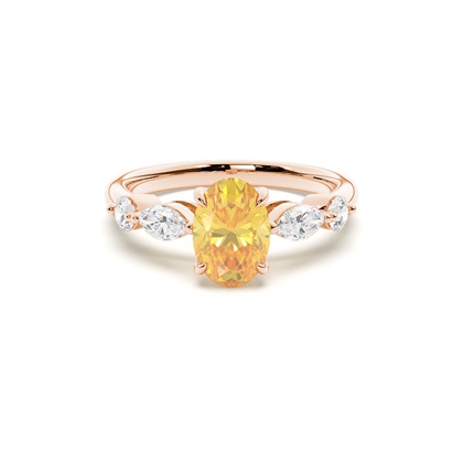 Rose Gold Yellow Diamond Engagement Rings 