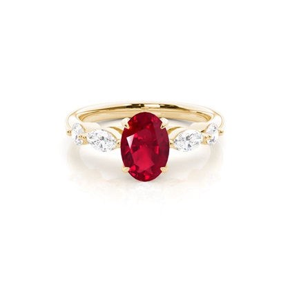 Prong Set Ruby Engagement Ring