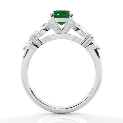 Krappenbesetzter Smaragd-Verlobungsring