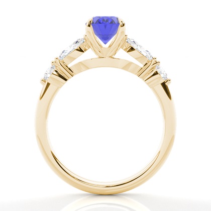 Prong Set Tansanit-Verlobungsring