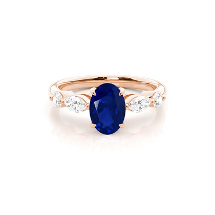 Rose Gold Gemstone Diamond Engagement Rings