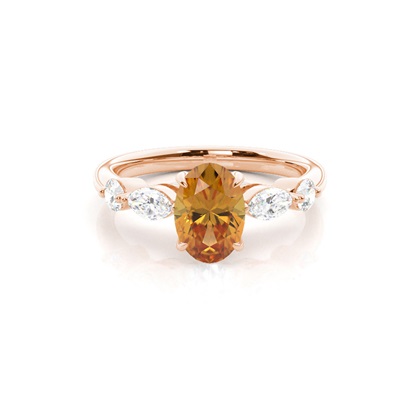 Prong Set Citrine Engagement Ring