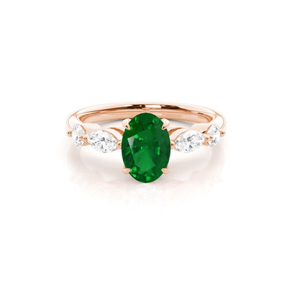 Prong Set Emerald Engagement Ring