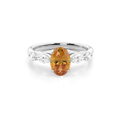 Prong Set Citrine Engagement Ring