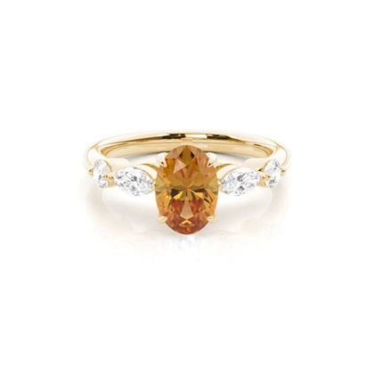 Prong Set Citrine Engagement Ring