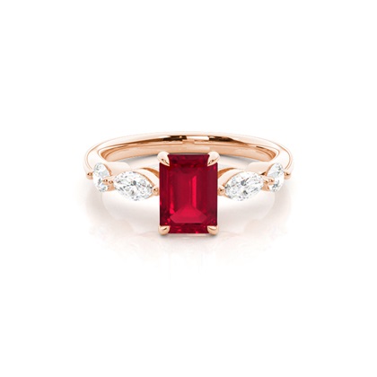 Prong Set Ruby Engagement Ring