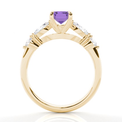 Krappenbesetzter Amethyst-Verlobungsring