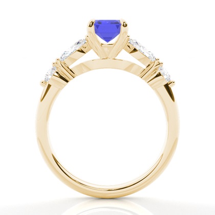 Prong Set Tansanit-Verlobungsring