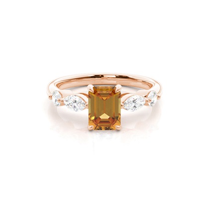 Prong Set Citrine Engagement Ring
