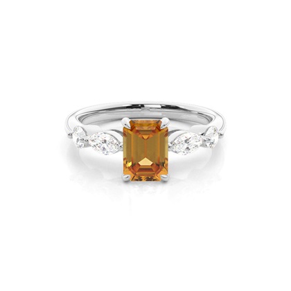 Prong Set Citrine Engagement Ring
