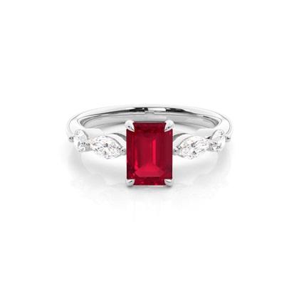 Prong Set Ruby Engagement Ring