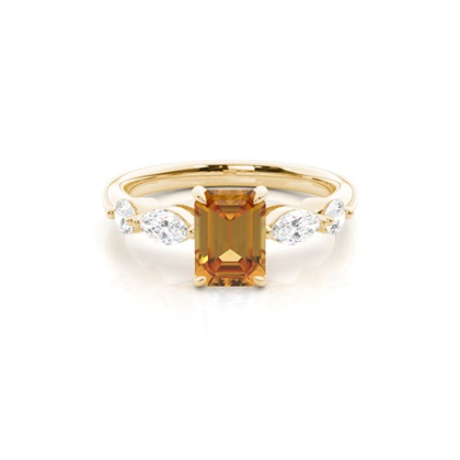 Prong Set Citrine Engagement Ring