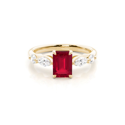 Prong Set Ruby Engagement Ring