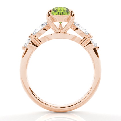 Krappenbesetzter Peridot-Verlobungsring