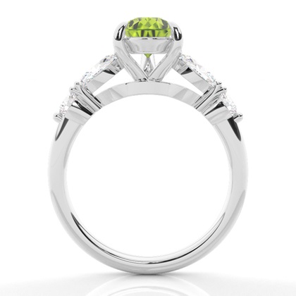 Krappenbesetzter Peridot-Verlobungsring