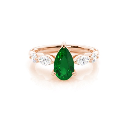 Prong Set Emerald Engagement Ring