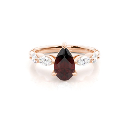 Prong Set Garnet Engagement Ring